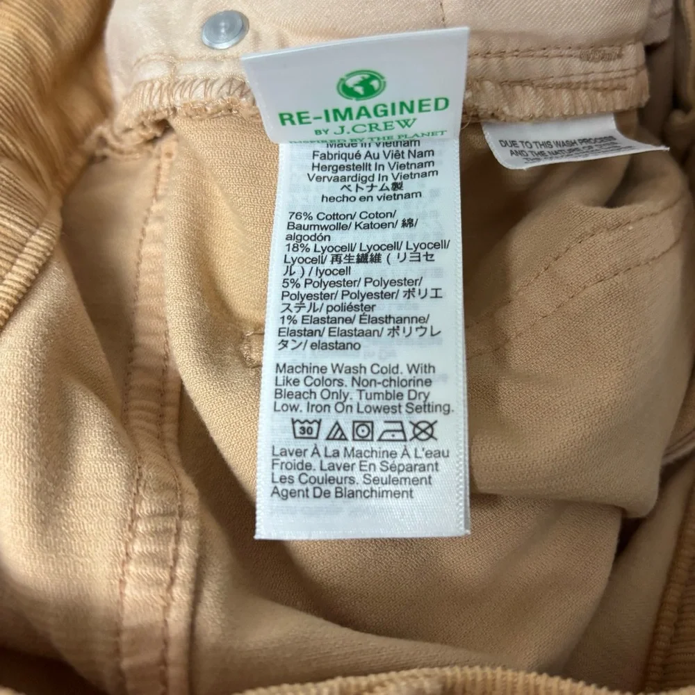 J Crew Wide Leg Corduroy Trouser Pants in Sand Castle Women 29 - Picture 9 of 14